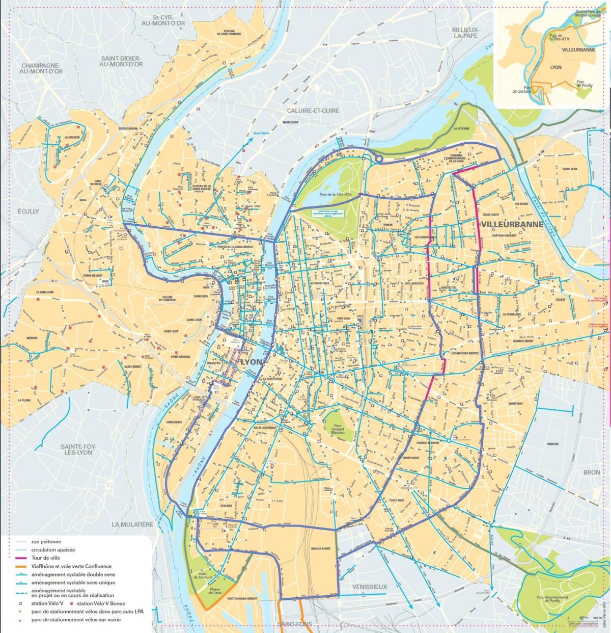 zemljevid Lyon kolo