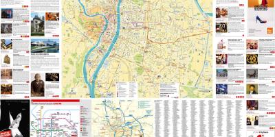 Lyon francija zemljevid turističnih