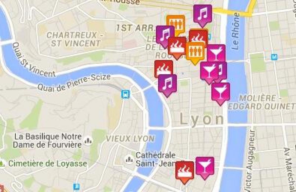 zemljevid gay Lyon
