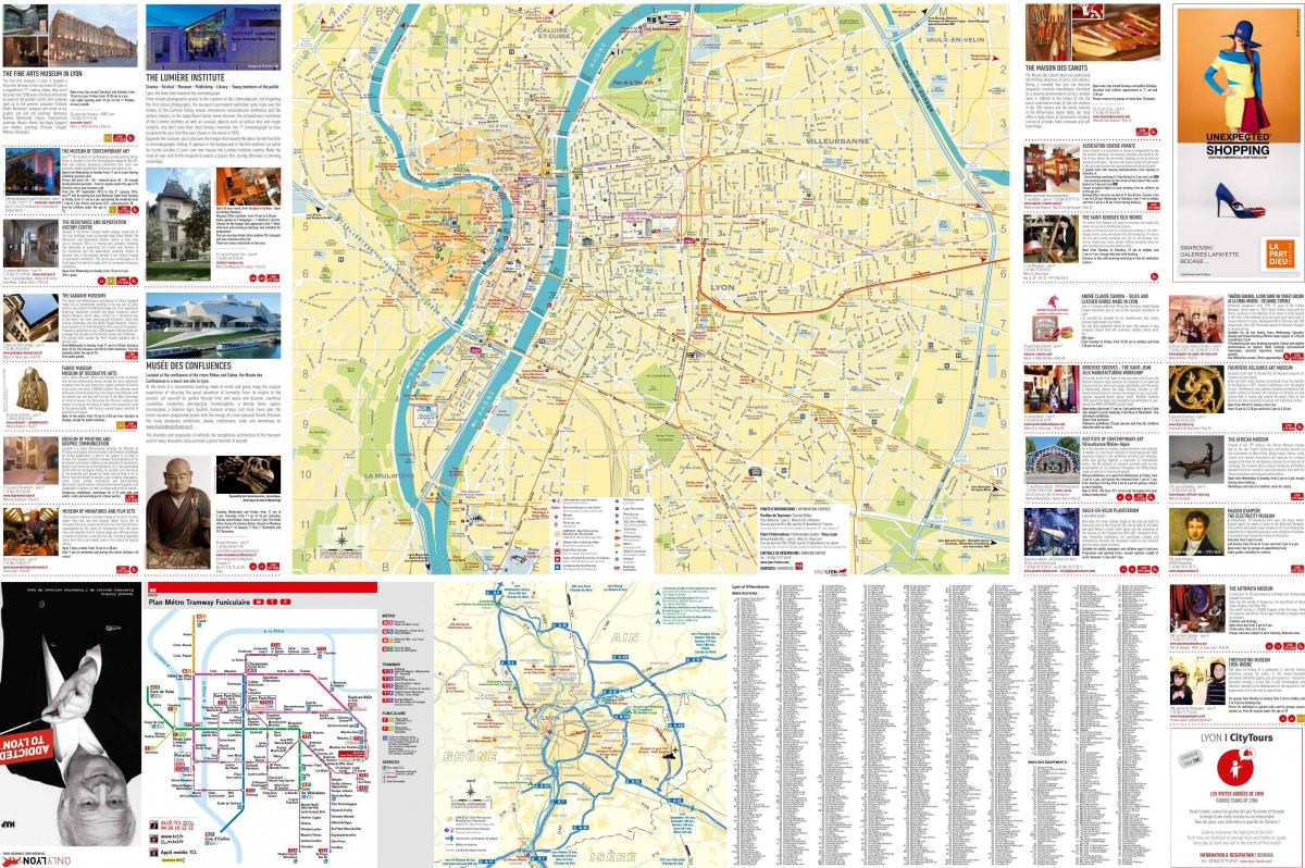 Lyon turistično-informacijski zemljevid